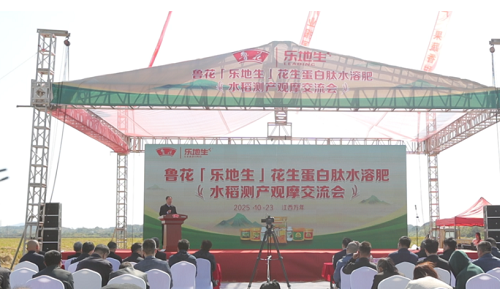 鲁花“乐地生”花生蛋白肽水溶肥水稻测产观摩会 在江西万年举行